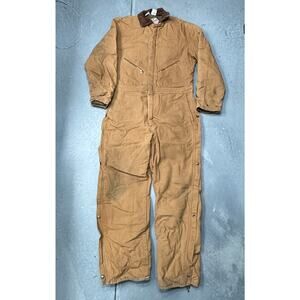 Vintage Walls Blizzard Pruf Duck Canvas Quilted Lined Coveralls Mens 46 XL Tall